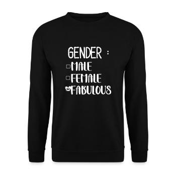 Gender reveal baby fabulous Baby Showe - Sweat-shirt Unisexe - noir - Devant - Alina (178cm) & Michal (187cm)