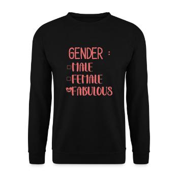 Gender reveal baby fabulous Baby Shower - Sweat-shirt Unisexe - noir - Devant - Alina (178cm) & Michal (187cm)