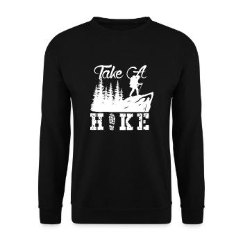 Une randonnée ronde, visite de la montagne, randonnée - Sweat-shirt Unisexe - noir - Devant - Alina (178cm) & Michal (187cm)