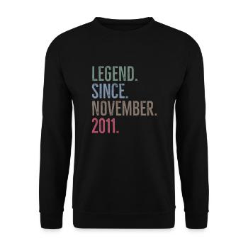 Légende depuis novembre 2011 - Sweat-shirt Unisexe - noir - Devant - Alina (178cm) & Michal (187cm)