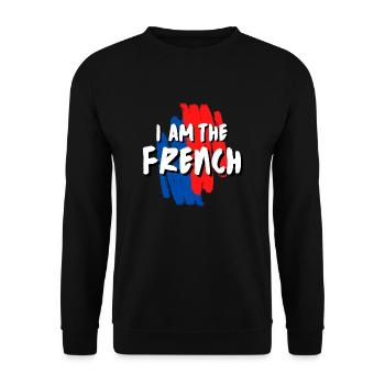 ICH BIN DER FRANZOSE - Unisex Pullover - Schwarz - Vorne - Alina (178cm) & Michal (187cm)