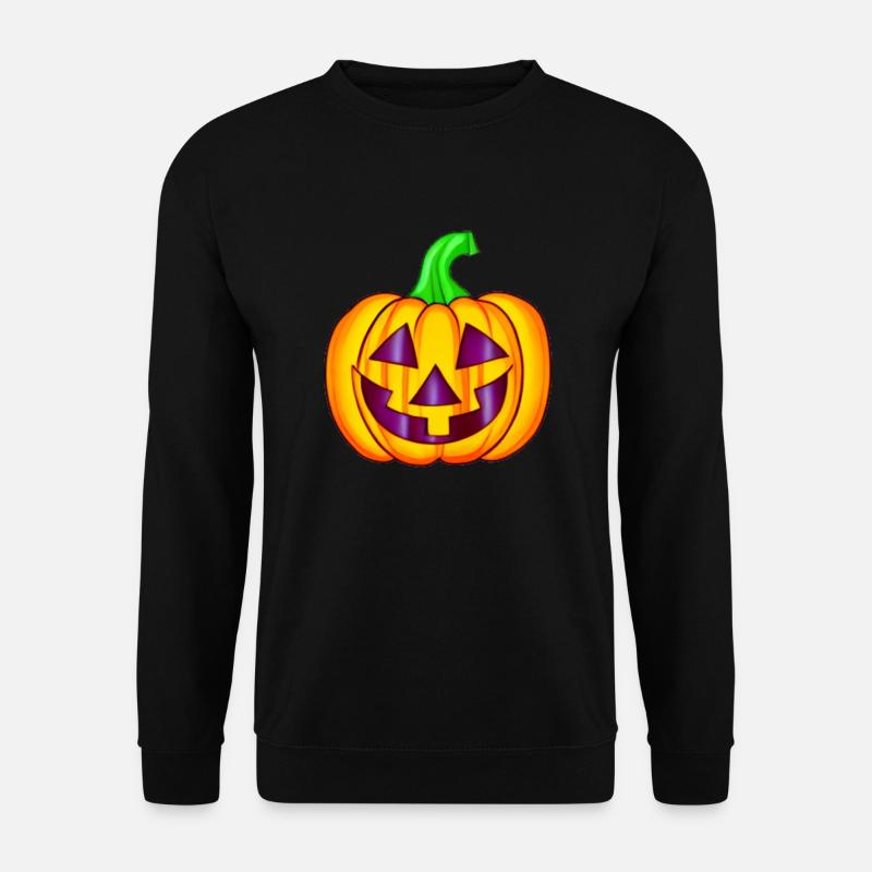 Halloween Spooky Pumpkin Lantern 16 - Unisex Sweatshirt - black