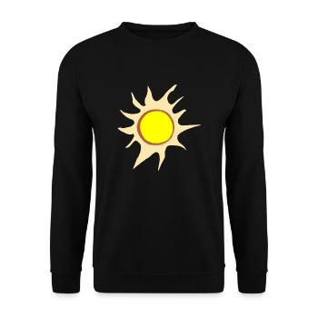 Sun Summer Watercolor Nature Beach Sky 06 - Unisex Sweatshirt - black - Front - Alina (178cm) & Michal (187cm)