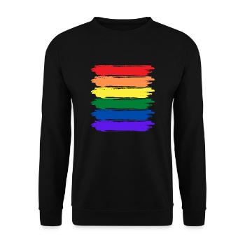 LGBTQIA+ Minimalistisch - Unisex Pullover - Schwarz - Vorne - Alina (178cm) & Michal (187cm)
