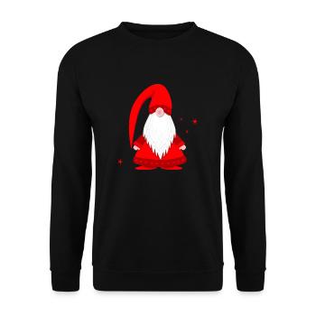 Wichtel wichteln Wichtelgeschenk Weihnachten Zwerg - Unisex Pullover - Schwarz - Vorne - Alina (178cm) & Michal (187cm)