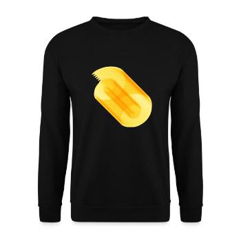 Unendliche Rolle - Unisex Pullover - Schwarz - Vorne - Alina (178cm) & Michal (187cm)