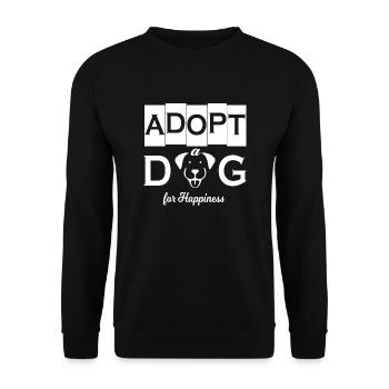 Chien Hund - Sweat-shirt Unisexe - noir - Devant - Alina (178cm) & Michal (187cm)