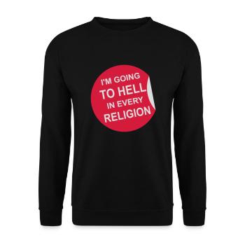 Going to Hell - Unisex Sweatshirt - black - Front - Alina (178cm) & Michal (187cm)