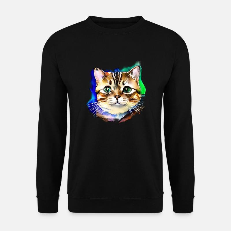 Cat Face 3 - Unisex Sweatshirt - black