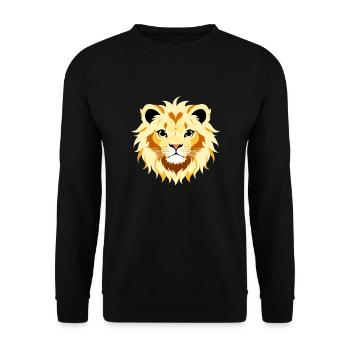 Royal Cartoon Lion Lions Comic 4 - Unisex Sweatshirt - black - Front - Alina (178cm) & Michal (187cm)
