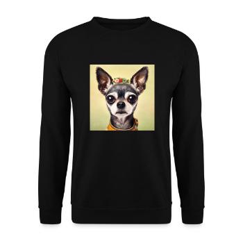 Chica Chihuahua Cute Romantic Design - Unisex Sweatshirt - black - Front - Alina (178cm) & Michal (187cm)