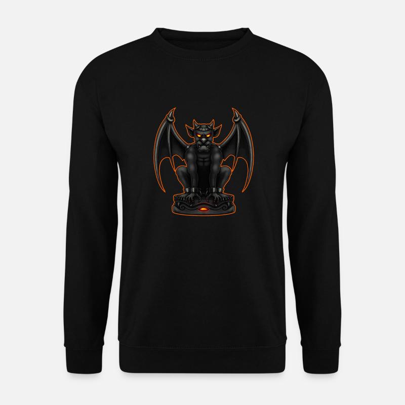 Dämon Teufel Halloween orange - Unisex Pullover - Schwarz