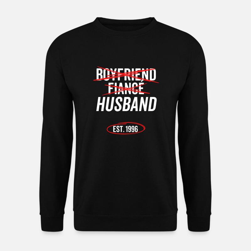 Freund Verlobter Ehemann Est 1996 - Unisex Pullover - Schwarz