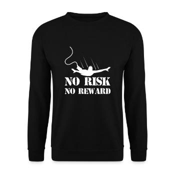 Bungee Jumping Evolution Sport Fun - Unisex Pullover - Schwarz - Vorne - Alina (178cm) & Michal (187cm)