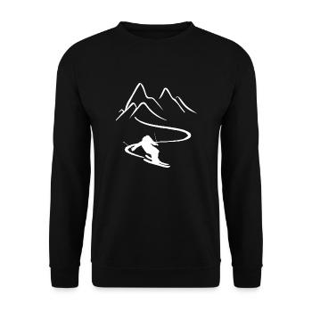 Skiing Skiing Ski motif for skiers - Unisex Sweatshirt - black - Front - Alina (178cm) & Michal (187cm)