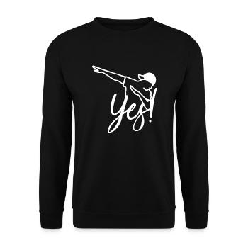 Logo de servlet blanc - Sweat-shirt Unisexe - noir - Devant - Alina (178cm) & Michal (187cm)