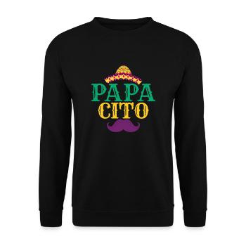 Papacito Party Cinco De Mayo - Unisex Pullover - Schwarz - Vorne - Alina (178cm) & Michal (187cm)