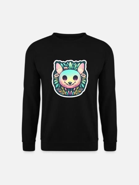 Bunte Maus Glück im Frühling - Unisex Pullover - Schwarz