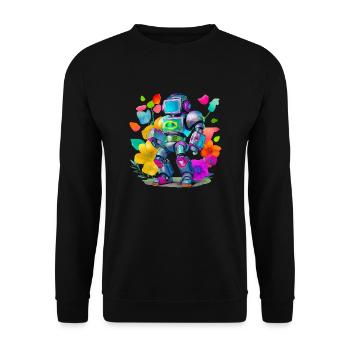 Robot - Unisex Sweatshirt - black - Front - Alina (178cm) & Michal (187cm)