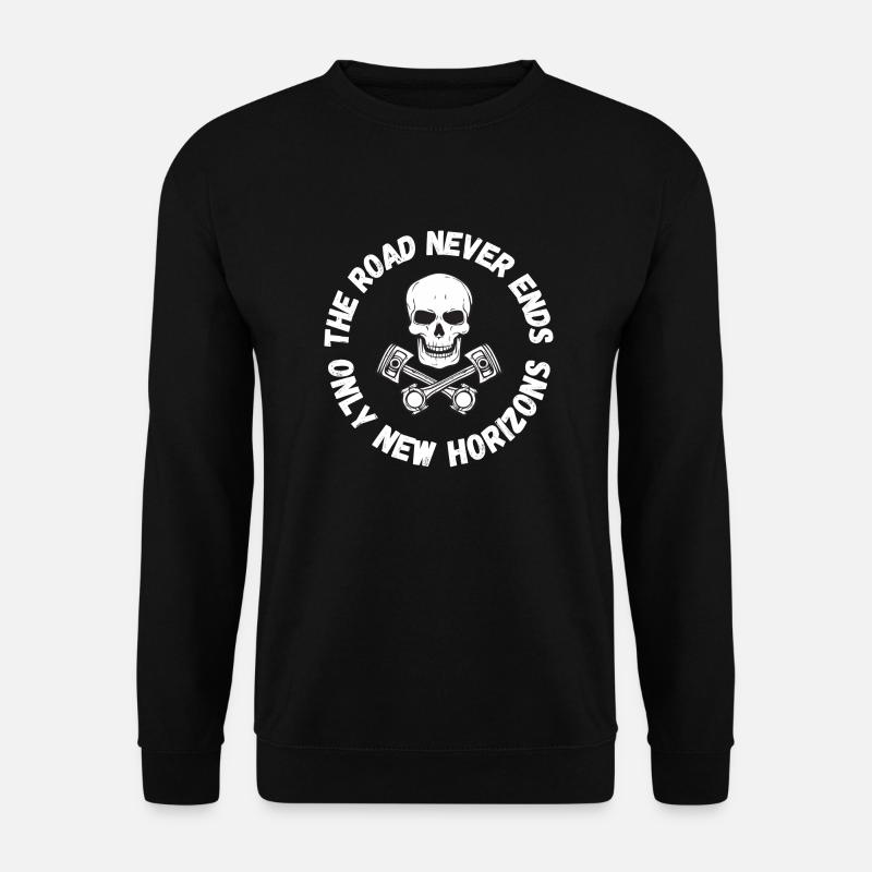 Biker skull logo - Unisex Sweatshirt - black