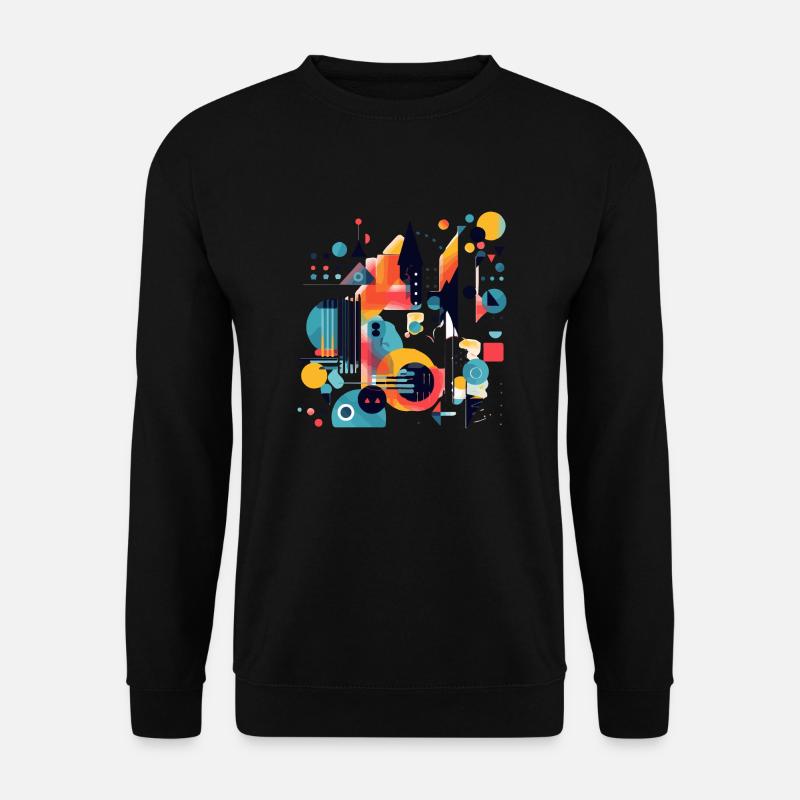 Abstract geometric design - Unisex Sweatshirt - black