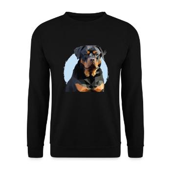 Rottweiler Chiens Chien Rottweiler Puppy Chiot - Sweat-shirt Unisexe - noir - Devant - Alina (178cm) & Michal (187cm)