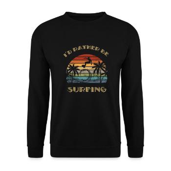 surf - Sweat-shirt Unisexe - noir - Devant - Alina (178cm) & Michal (187cm)