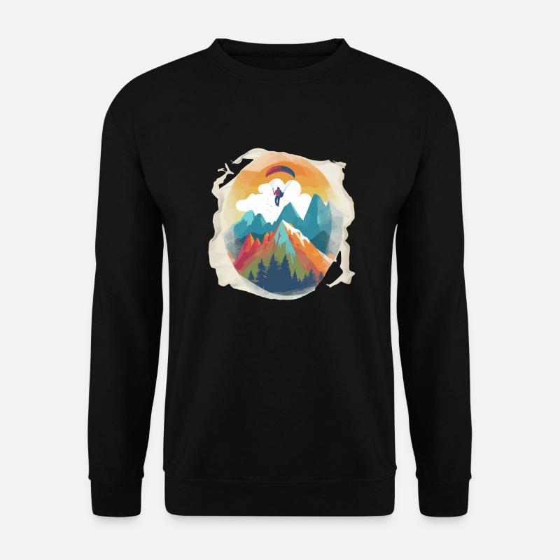 Gleitschirmfliegen Anthony - Unisex Pullover - Schwarz