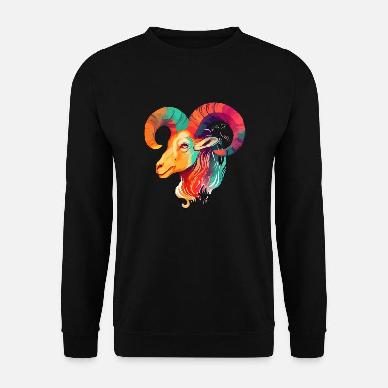 Yuki der Widder - Unisex Pullover - Schwarz