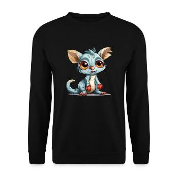 Draki der Streuer - Unisex Pullover - Schwarz - Vorne - Alina (178cm) & Michal (187cm)