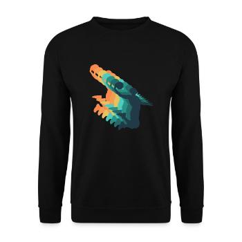 vintage basketball - Unisex Sweatshirt - black - Front - Alina (178cm) & Michal (187cm)