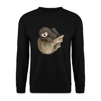 Faultier Faultier Folivora - Unisex Pullover - Schwarz - Vorne - Alina (178cm) & Michal (187cm)