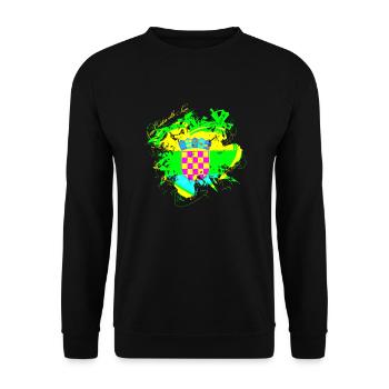 Croatie hrvatska croatie hrv voyage europe zagreb - Sweat-shirt Unisexe - noir - Devant - Alina (178cm) & Michal (187cm)