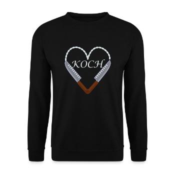 Koch - Unisex Pullover - Schwarz - Vorne - Alina (178cm) & Michal (187cm)
