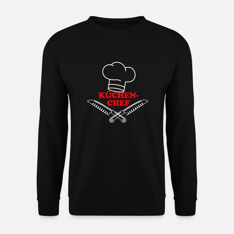 Küchenchef mit Messern - Unisex Pullover - Schwarz