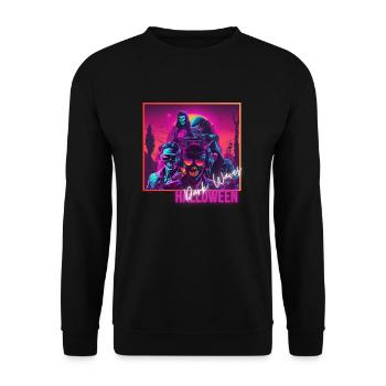 Dark Waves - Unisex Pullover - Schwarz - Vorne - Alina (178cm) & Michal (187cm)