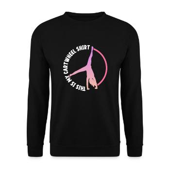 This is my cartwheel Motive - Unisex Sweatshirt - black - Front - Alina (178cm) & Michal (187cm)