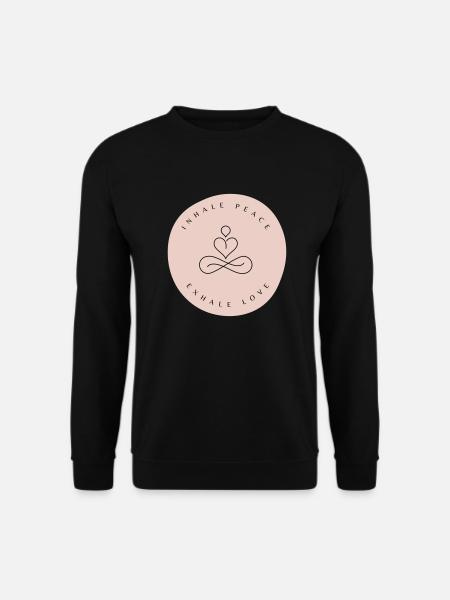 Inspirez la paix, expirez l’amour - Sweat-shirt Unisexe - noir