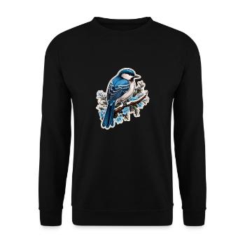 Tannenmeise - Unisex Pullover - Schwarz - Vorne - Alina (178cm) & Michal (187cm)