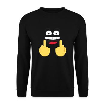 Fuck Happy - Sweat-shirt Unisexe - noir - Devant - Alina (178cm) & Michal (187cm)