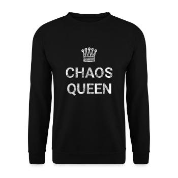 Chaos Queen - Unisex Sweatshirt - black - Front - Alina (178cm) & Michal (187cm)