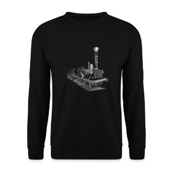 Locomotive Adler steam locomotive Germany steam car - Unisex Sweatshirt - black - Front - Alina (178cm) & Michal (187cm)