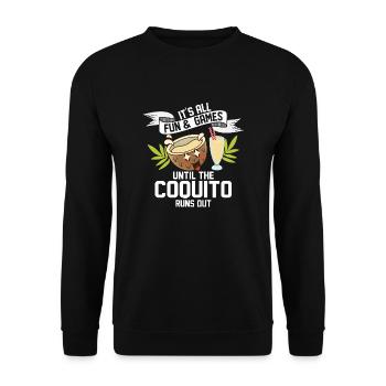 Until The Coquito Runs Out Puerto Rican Coconut R - Unisex Sweatshirt - black - Front - Alina (178cm) & Michal (187cm)