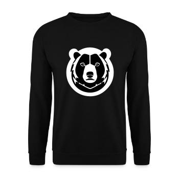 Un ours fort et duveteux dans une traque comique - Sweat-shirt Unisexe - noir - Devant - Alina (178cm) & Michal (187cm)