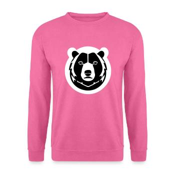 A strong fluffy bear in comic stalk - Unisex Sweatshirt - pink - Front