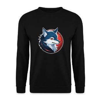 Wolf Tattoo - Unisex Sweatshirt - black - Front - Alina (178cm) & Michal (187cm)