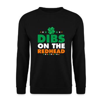 Dibs On The Redhead - Unisex Pullover - Schwarz - Vorne - Alina (178cm) & Michal (187cm)