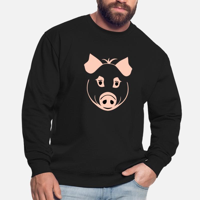 Schwein im Comic Stil Unisex Pullover