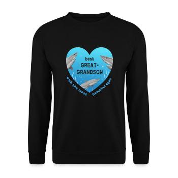 best great grandson - Unisex Pullover - Schwarz - Vorne - Alina (178cm) & Michal (187cm)