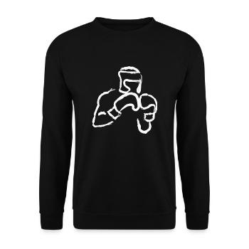 Boxeur - Sweat-shirt Unisexe - noir - Devant - Alina (178cm) & Michal (187cm)